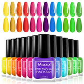 Misssix nail polish set with 12 colors for versatile manicures