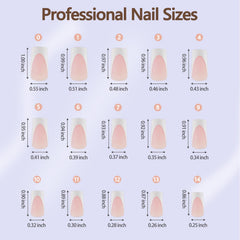 Misssix tips in 15 sizes for precise nail fit and customization