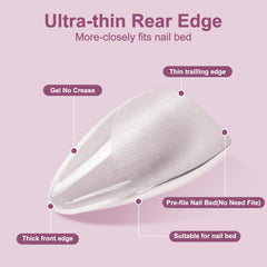 Misssix soft gel tips provide natural traceless look and comfortable wear.