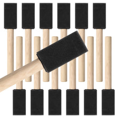 Mister Rui 1-inch foam brushes in a 12-pack for smooth finishes