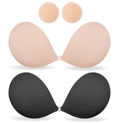 MITALOO seamless adhesive bra with front buckle provides secure all-day wear.
