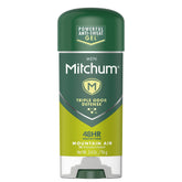 Mitchum Mountain Air clear gel bottle offers long lasting freshness.