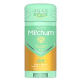 Mitchum Women triple odor defense invisible solid packaging highlights long-lasting odor control