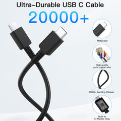 Mitesbony reversible USB-C cable for easy plug-in from any angle.