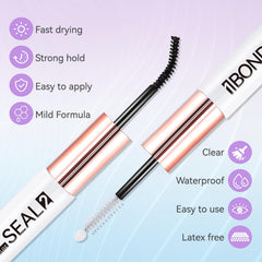 Miuffue DIY lash application guide shows step-by-step process