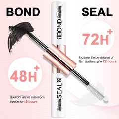 Miuffue lash bond and seal with gentle formula suitable for sensitive eyes.