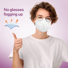 Miuphro KN95 3D face-fit design for better breathing space.
