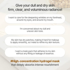 Mixsoon Bean Collagen Hydrogel Mask fermented nutrients in a refreshing sheet