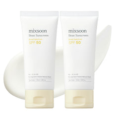 Mixsoon Bean Sunscreen 1+1 bundle bottle front, SPF 50 with no white cast for outdoor use
