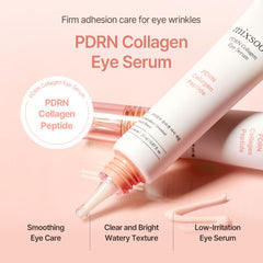 Mixsoon serum texture close-up showing lightweight, non-greasy feel for sensitive skin.