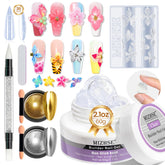 MIZHSE 3D gel nail extension set enables easy at-home sculpting.