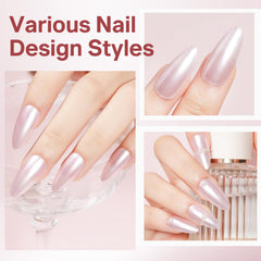 MIZHSE Pearlescent Pink drying time illustration highlights quick set