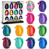 MIZTL dragon eggs 12-pack in vibrant colors for Easter baskets and imaginative play