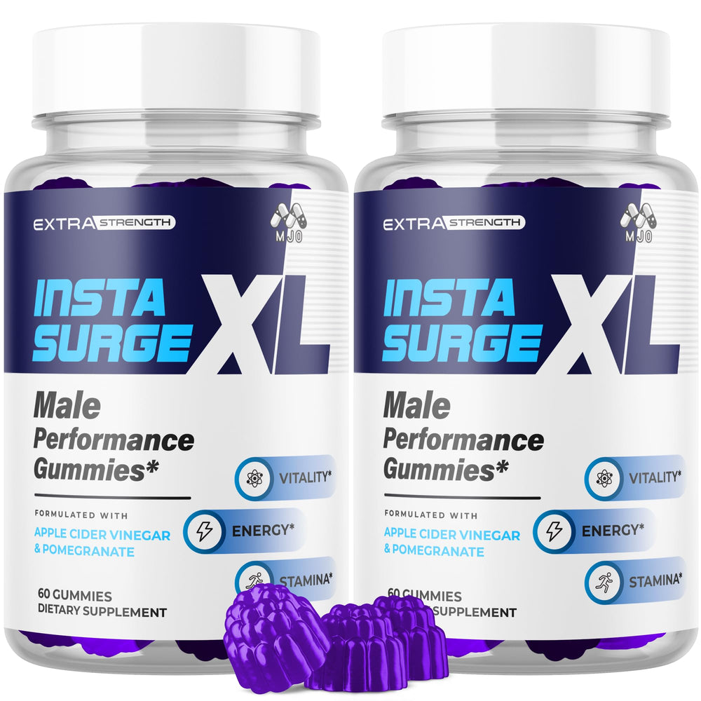 MJO Insta Surge XL bottle shown for daily wellness support and convenient dosing.