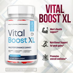 MJO Vital Boost XL Gummies bottle with glass illustrating everyday wellness routine