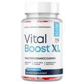 MJO Vital Boost XL Gummies bottle shown for an active lifestyle.