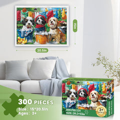 mjyphdm large-piece dog puzzle, ideal for adults and seniors