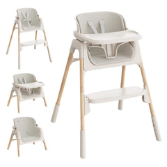 Mloong High Chair beige seat for comfortable baby meals