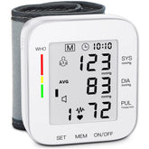 MMIZOO wrist blood pressure monitor with large LCD display for easy home readings.