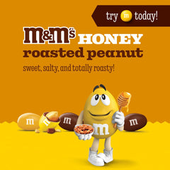 M&M's Honey Roasted Peanut road-trip bag with resealable seal keeps snacks fresh.