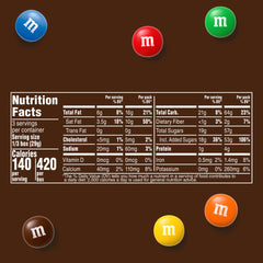 M&M'S milk chocolate center visible in a close-up