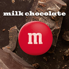 M&M's Milk Chocolate shells closeup highlighting colorful coating for snacking appeal