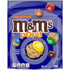 M and M S Pop d Caramel closeup candies highlight caramel chocolate crunch