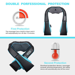 Mo Cuishle Shiatsu neck massager shows eight kneading nodes for targeted relief.