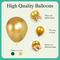 Mobacurty metallic gold balloons add festive shine to celebrations