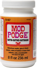 Close-up of satin finish on decoupage paper using Mod Podge PLCS11272.