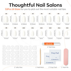 Modelones adhesive tabs and nail glue ensure secure, long-lasting wear.