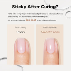 Close-up of Modelones Builder Nail Gel on nails for quick, level application