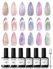 Modelones cat eye gel polish bottle close-up shows rich color and long-lasting shine.