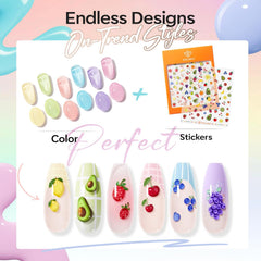 Modelones mint green gel nail polish for refreshing color and durable shine.