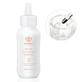 Modelones nail art brush cleaner bottle demonstrates powerful cleaning action for gel brushes
