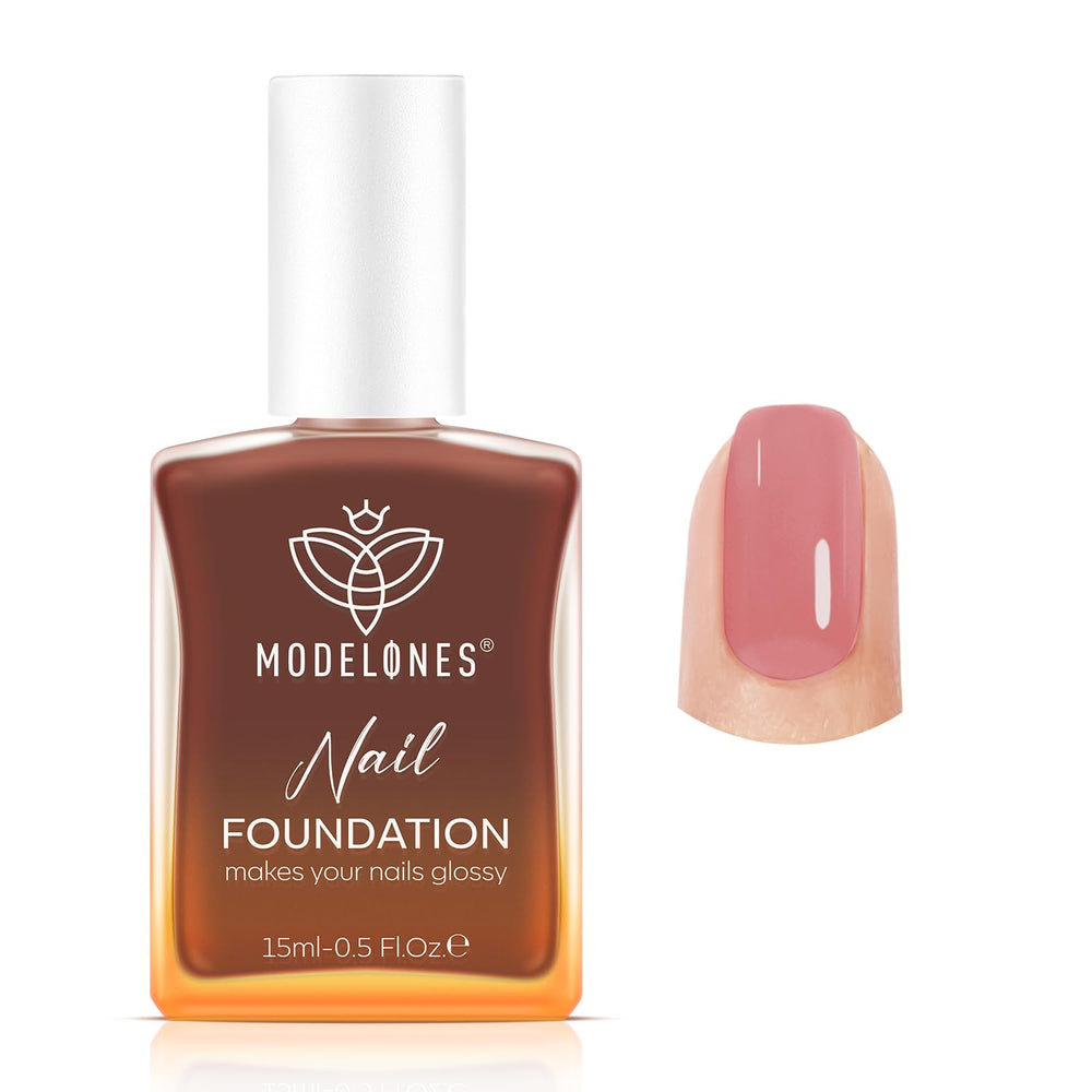 Modelones Nail Strengthener Blushed Berry bottle shows nourishing formula for healthier nails.