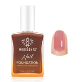 Modelones Nail Strengthener Blushed Berry bottle shows nourishing formula for healthier nails.