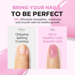 Modelones Nail Strengthener Jelly color swatch on nail for natural finish