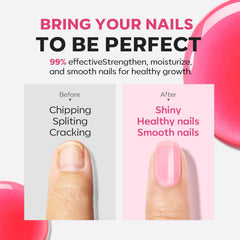 Modelones ridge filler close-up on nails reveals a smoother surface.