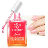 Modelones nail strengthener sheer pink bottle shows a natural tint for healthier-looking nails.
