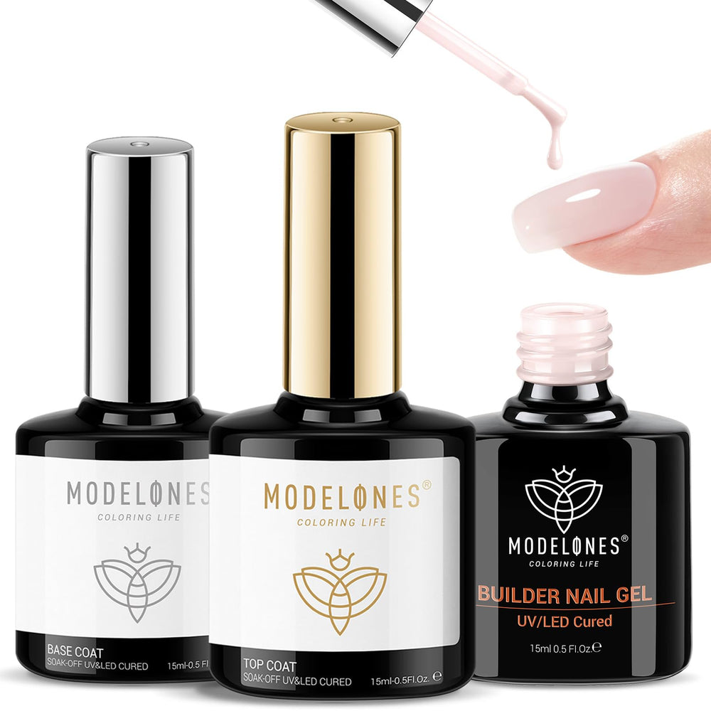Modelones nude pink builder gel bottle for at home salon nails