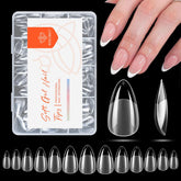 Modelones short almond nail tips 216pcs pack, ready for quick, natural-looking extensions.
