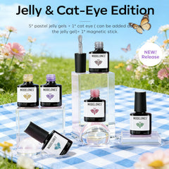 Modelones silver cat eye gel with magnetic effect for standout nails.