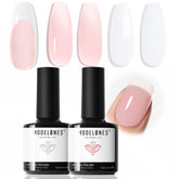 Modelones white gel nail polish 15ml for classic French tips and natural nails.