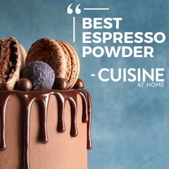 Modern Mountain Espresso Powder in mixing bowl, easily dissolving into batter.
