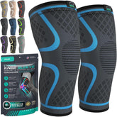 Modvel compression knee brace worn by a woman running for steady knee support