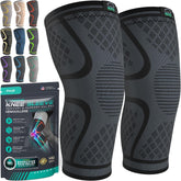 Modvel knee brace with breathable fabric for all day comfort during workouts.