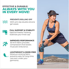 Breathable material Modvel knee sleeve stays cool during wear