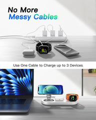 Moencase magnetic fast-charge module aligns for quick iPhone charging.