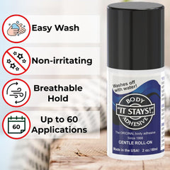 Mojo It Stays Roll-On securing compression socks for a stay-in-place fit.
